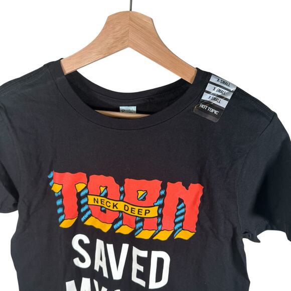 Neck Deep X Song's That Saved My Life NWT Men's XS Black Cotton S/S T-Shirt - Picture 4 of 9